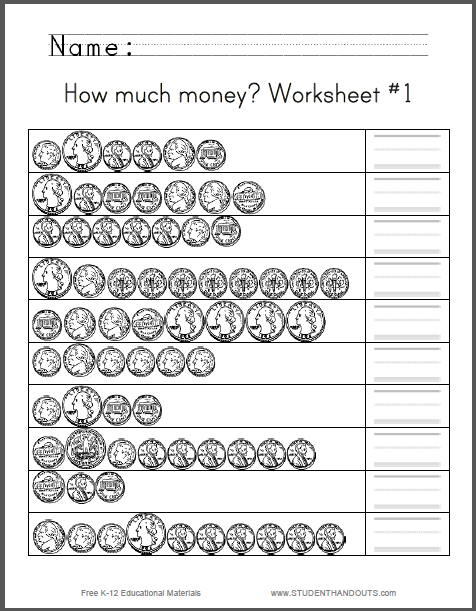 Money Worksheets Pdf