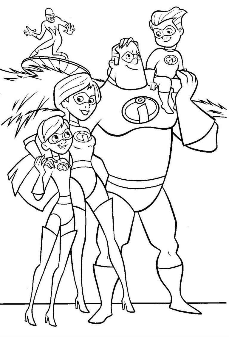 Incredibles Coloring Pages Free