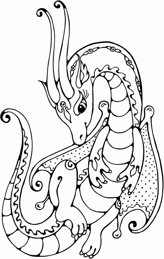 Dragon Coloring Pages Hard