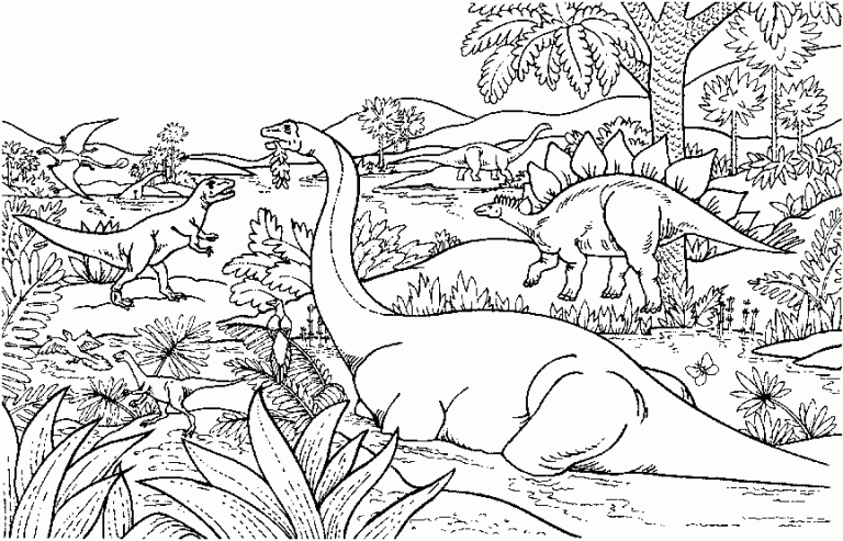 Supercoloring Pages Dinosaurs