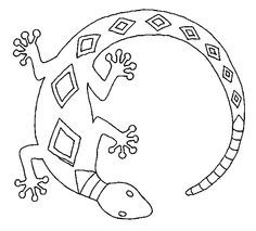 Easy Lizard Coloring Pages