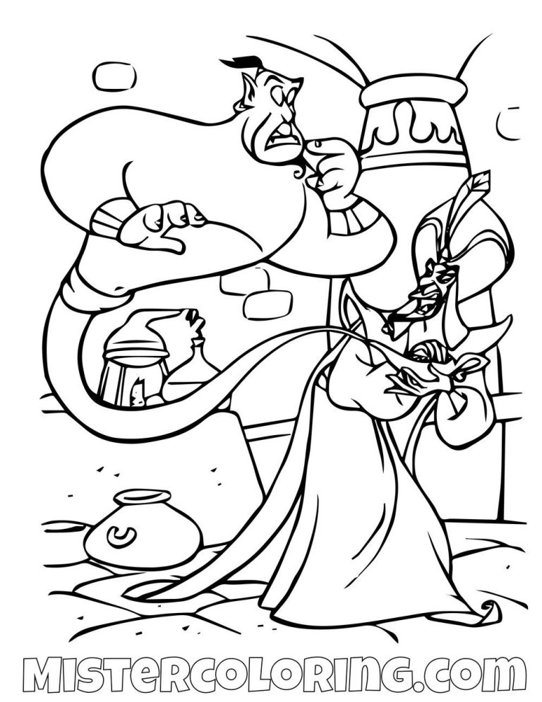Aladdin Coloring Pages Jafar