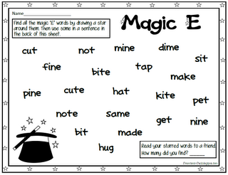 Magic E Worksheets