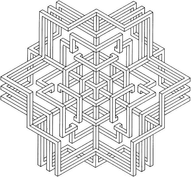 Geometric Coloring Pages Shapes