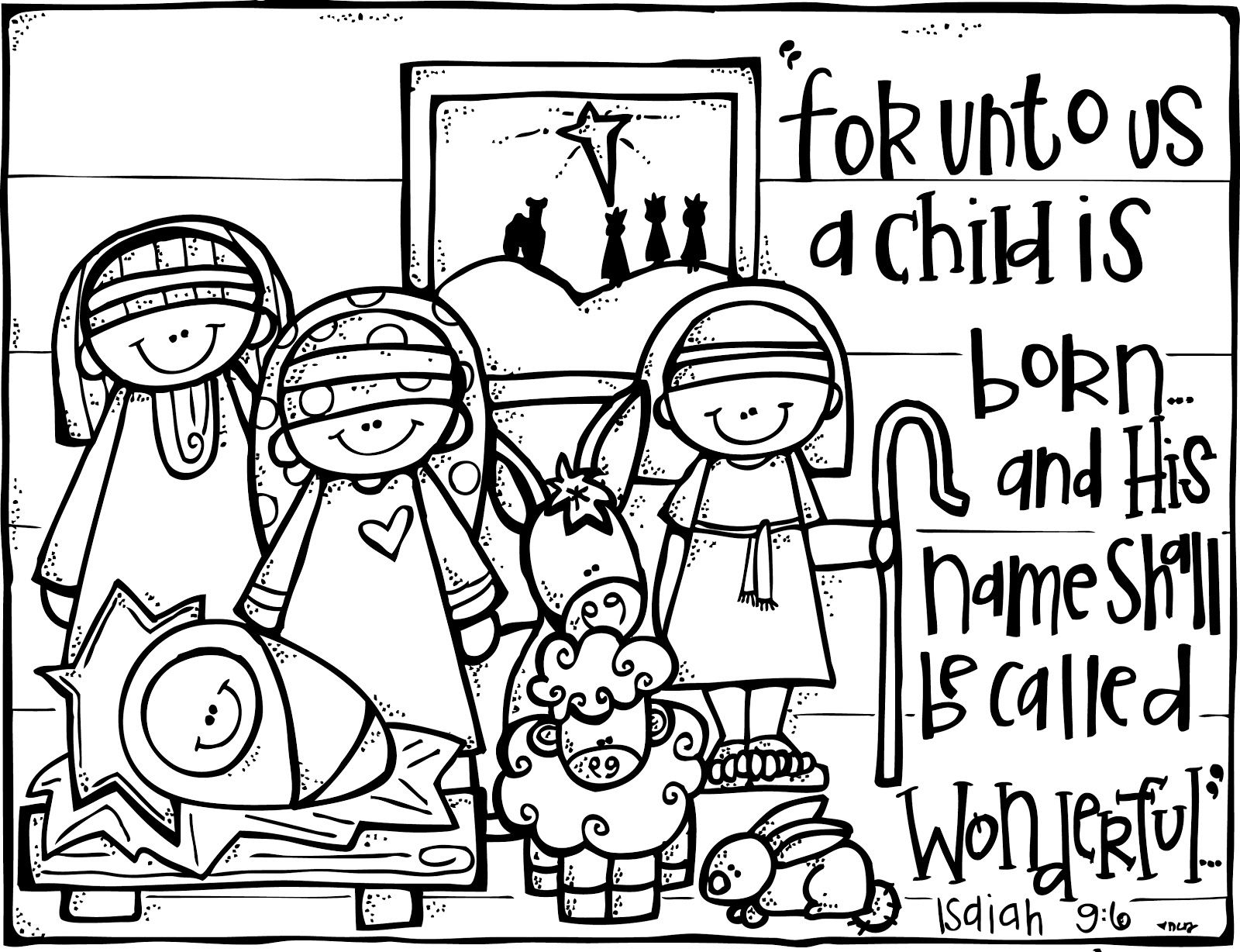 Christian Christmas Coloring Pages