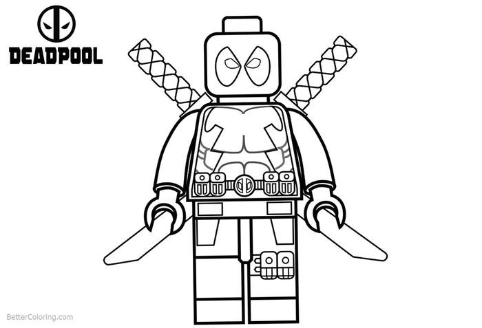 Deadpool Coloring Pages Lego