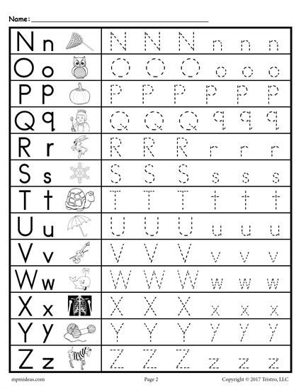 Preschool Tracing Worksheets Letters