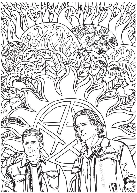 Supernatural Coloring Pages