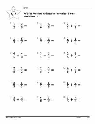Adding Fractions With Different Denominators Worksheet Year 6