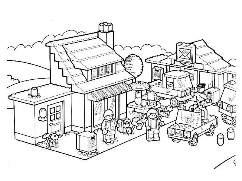 Lego City Coloring Pages