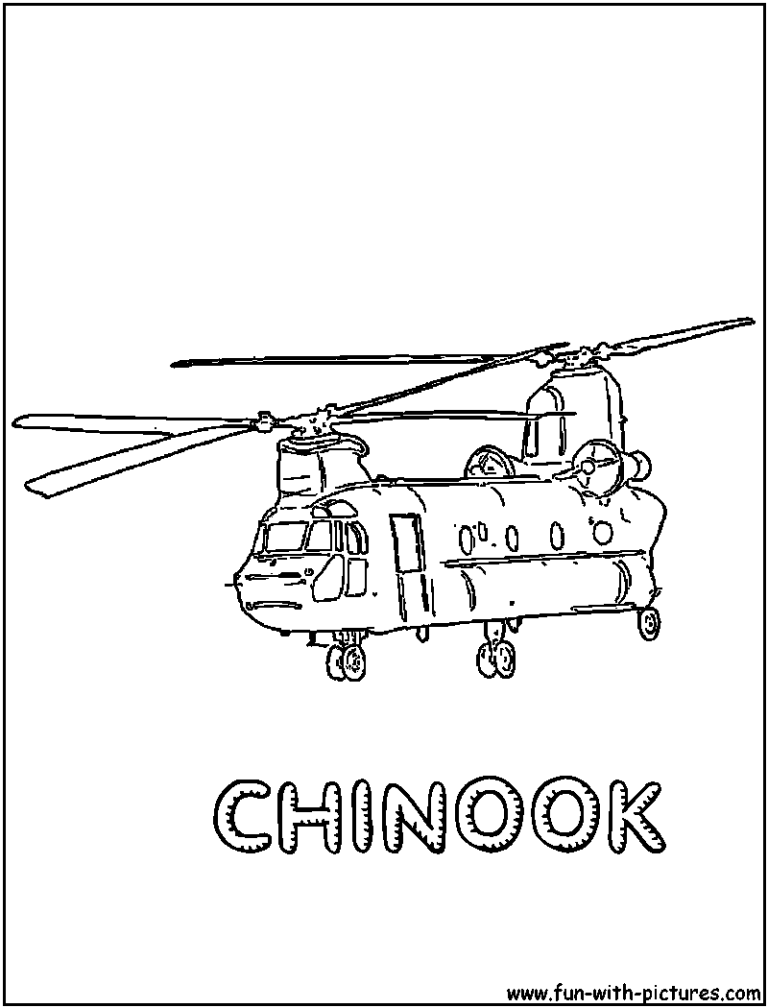 Army Helicopter Coloring Pages