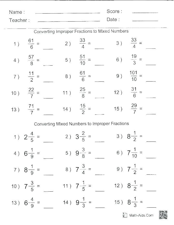 Complex Fractions Worksheet 7th Grade Pdf