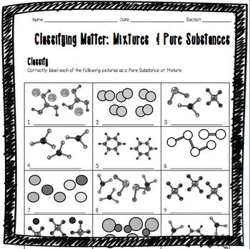 Classifying Matter Worksheet Key
