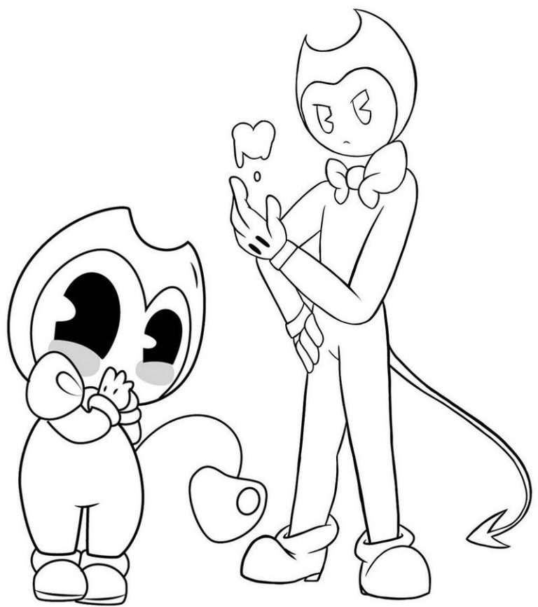 Drawing Bendy And The Ink Machine Coloring Pages