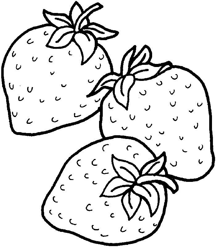 Strawberry Coloring Page Free