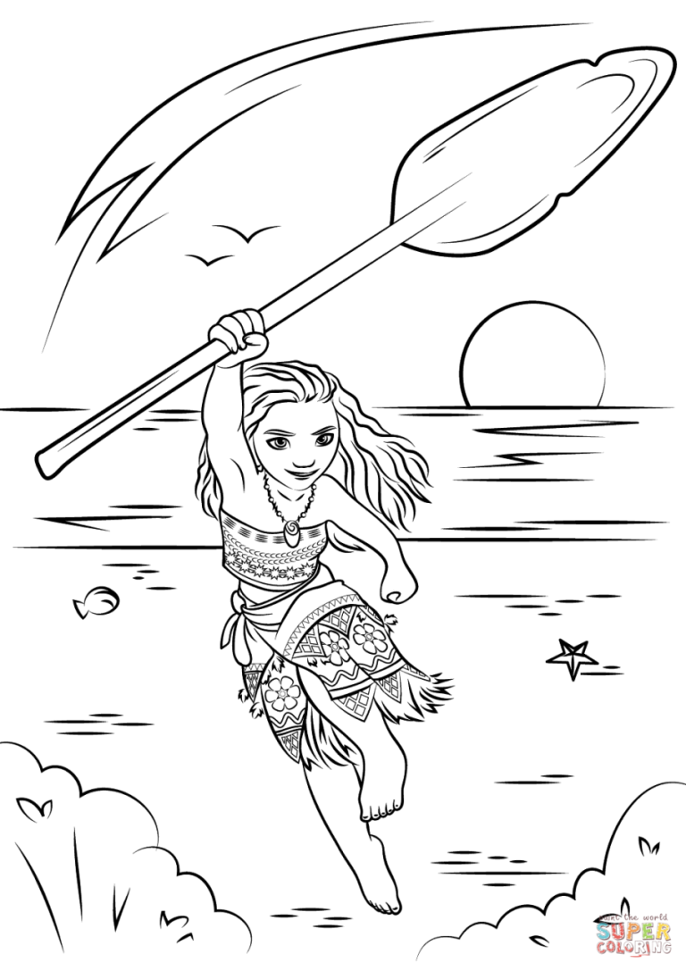 Moana Colouring Pages Free