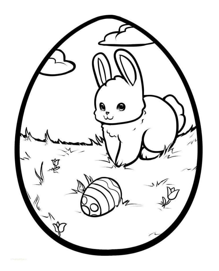 Cute Easter Egg Coloring Pages