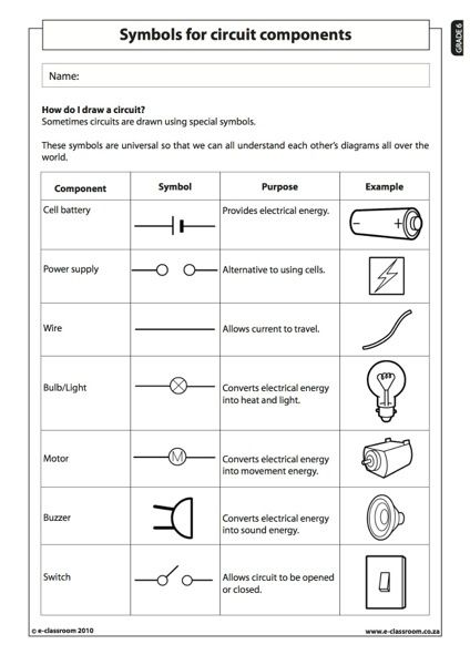 Electrical Circuits Worksheet
