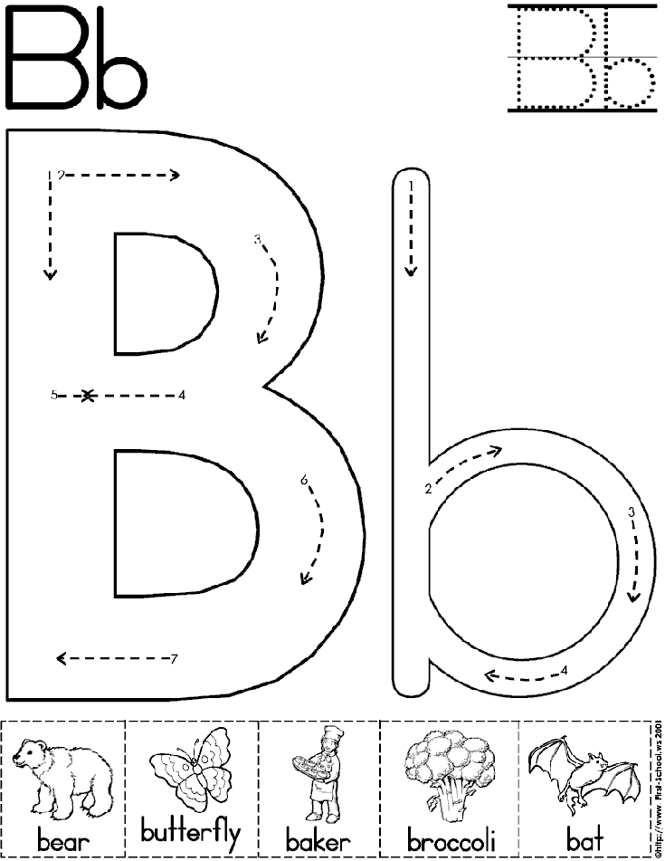 Letter B Worksheets For Kindergarten