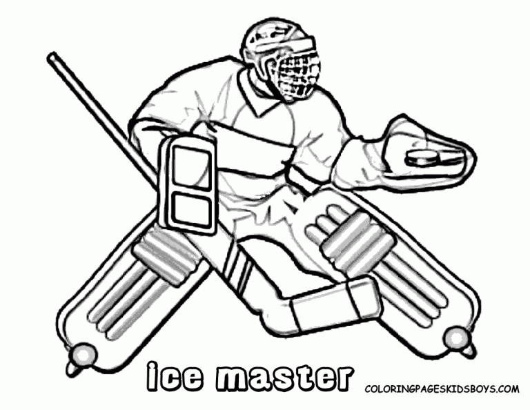 Hockey Coloring Pages Free