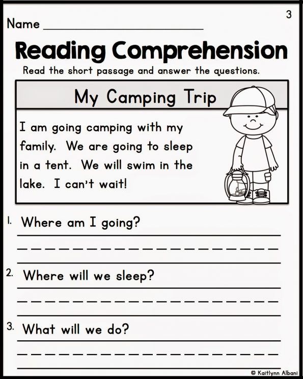 Kindergarten Reading Comprehension Worksheets Pdf Free