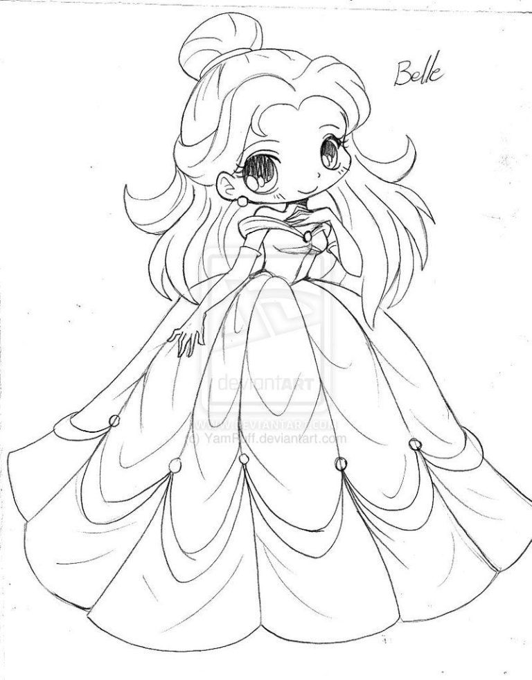 Chibi Coloring Pages Princess