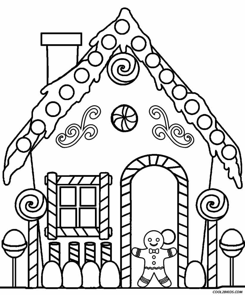 Christmas Gingerbread Coloring Pages