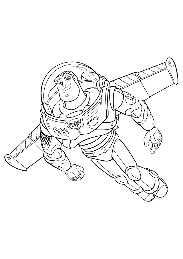 Easy Buzz Lightyear Coloring Page