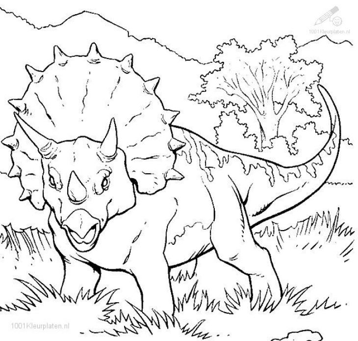 Jurassic World Coloring Pages Triceratops