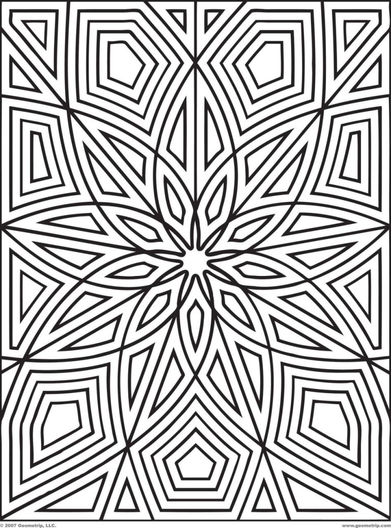 Geometric Coloring Pages Cool