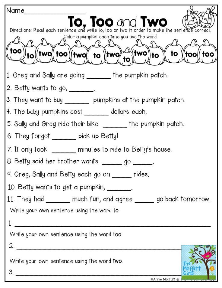 To Too Two Worksheet 4th Grade