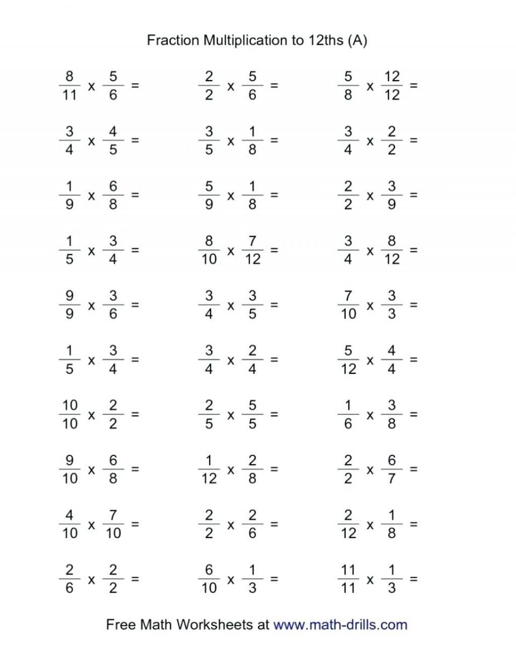 Dividing Fractions Worksheet Pdf Grade 6
