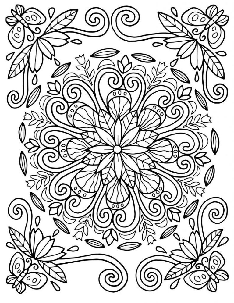 Mandala Floral Coloring Pages