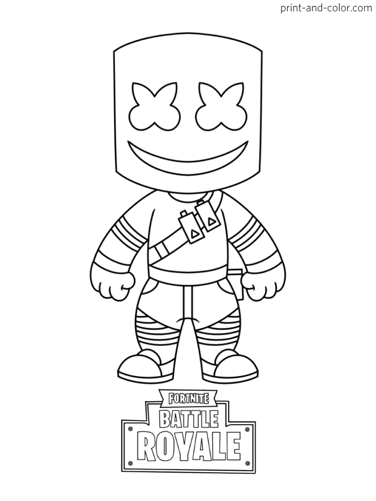 Fortnite Coloring Pages Easy