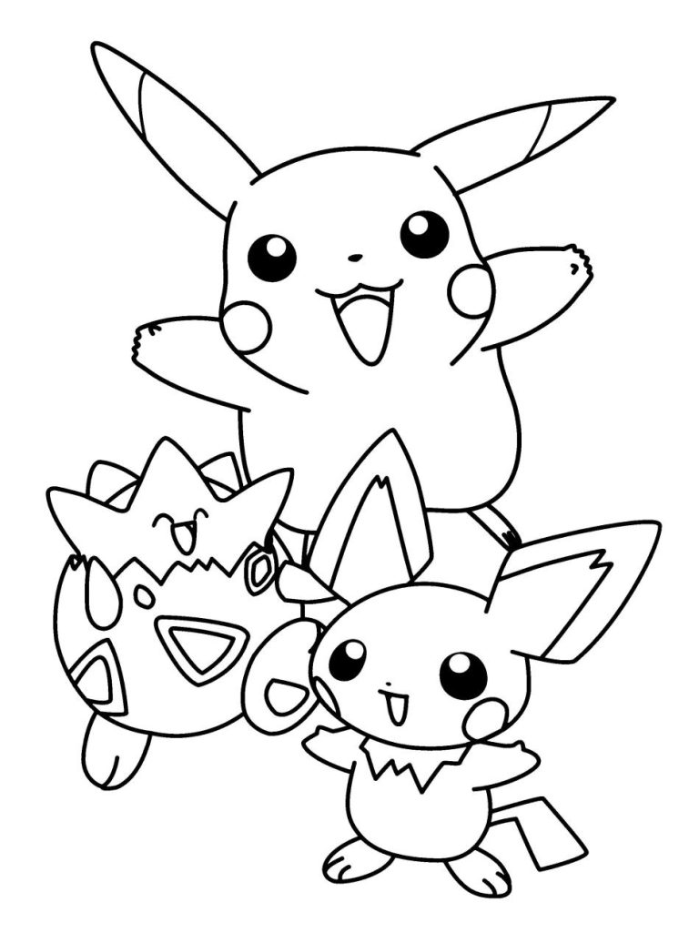 Pikachu And Charmander Coloring Pages