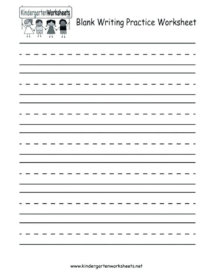 Blank Handwriting Worksheets For Kindergarten