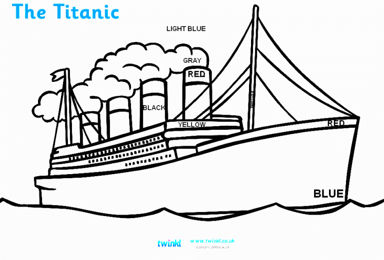 Titanic Ship Titanic Coloring Pages