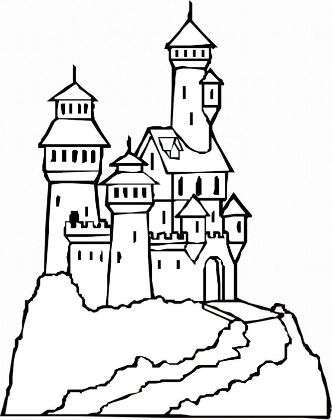 Castle Coloring Pages Free