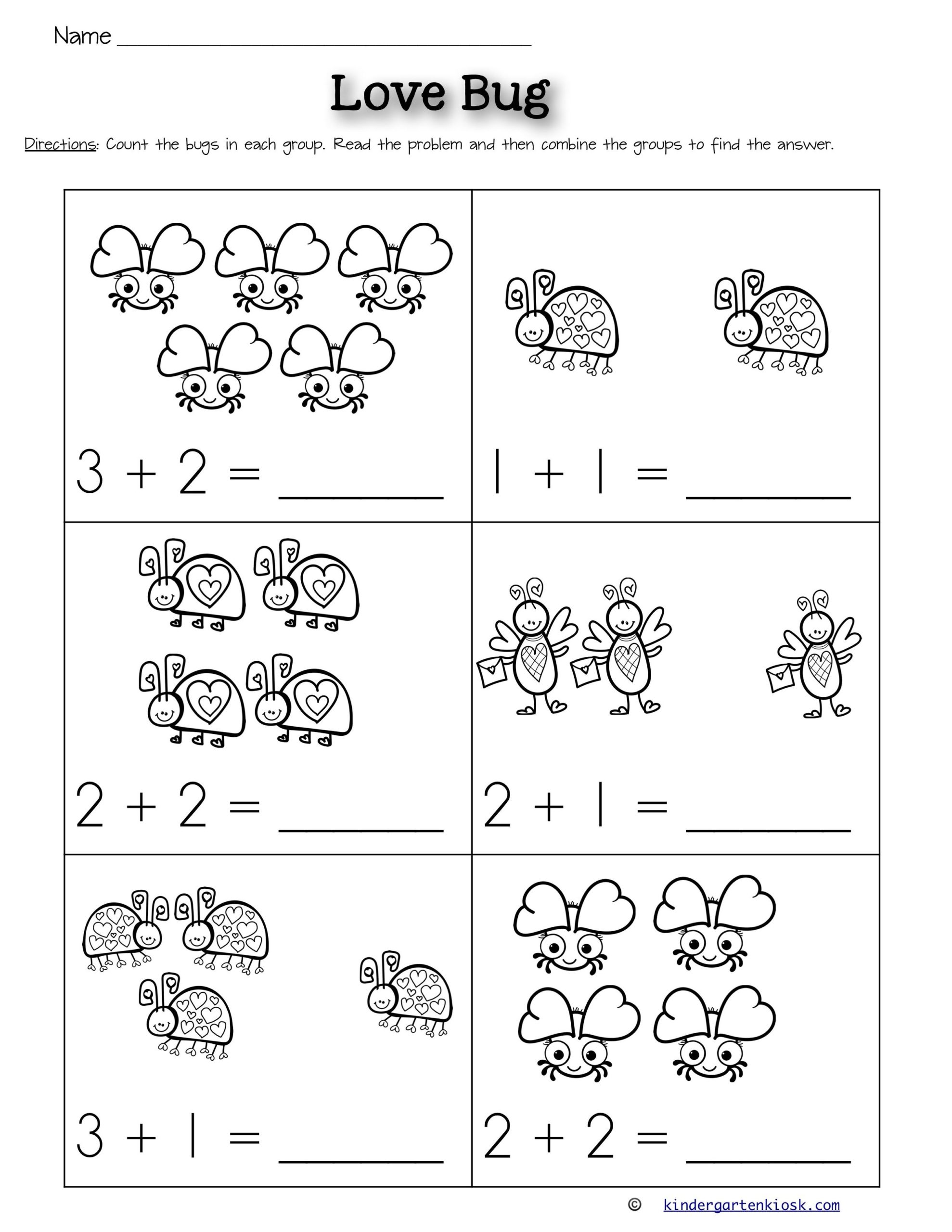 Addition Worksheets For Kindergarten