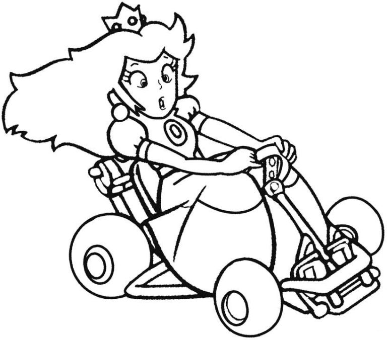 Mario Kart Coloring Pages Luigi
