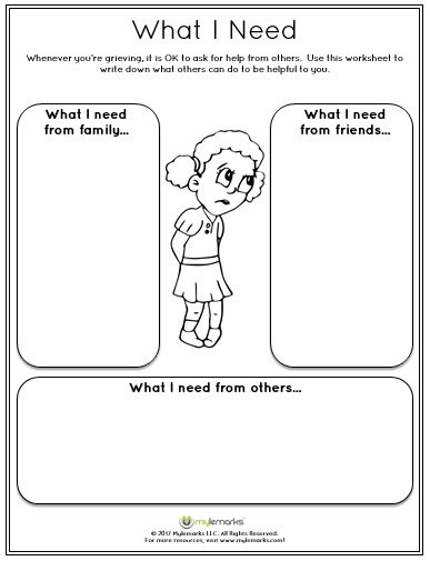 Grief Worksheets For Elementary Students