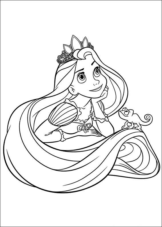 Tangled Coloring Pages Rapunzel