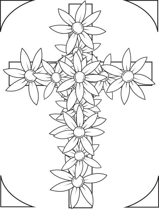 Beautiful Cross Cross Coloring Pages