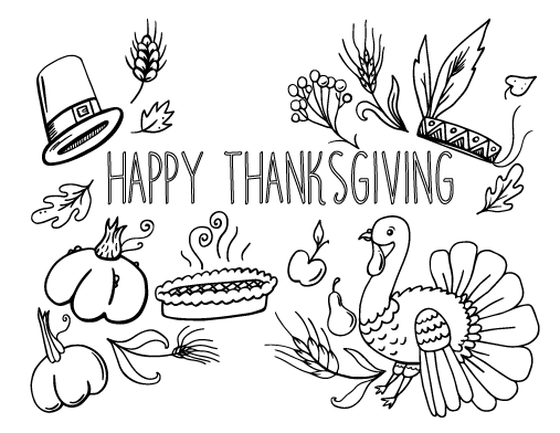 Printable Thanksgiving Coloring Pages Pdf