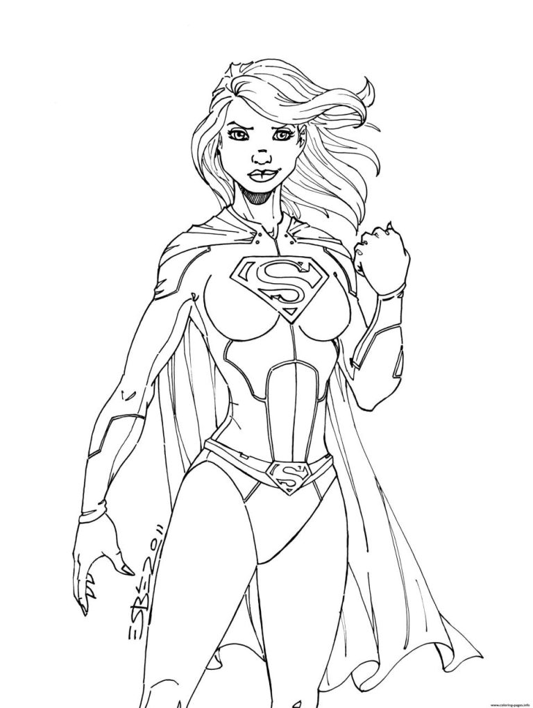 Supergirl Coloring Pages For Kids
