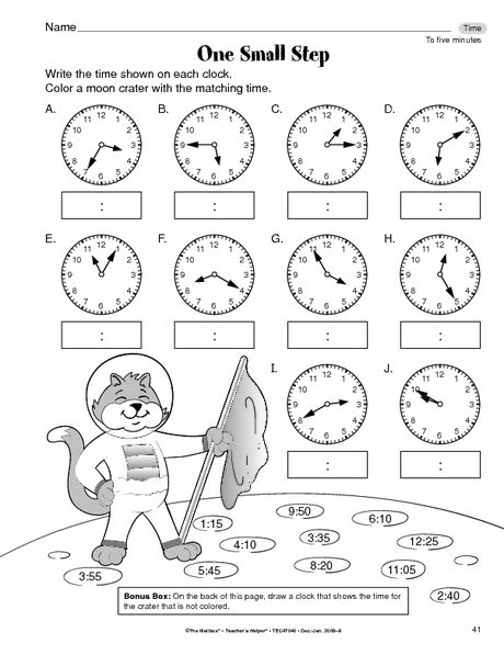 Clock Worksheets 2nd Grade