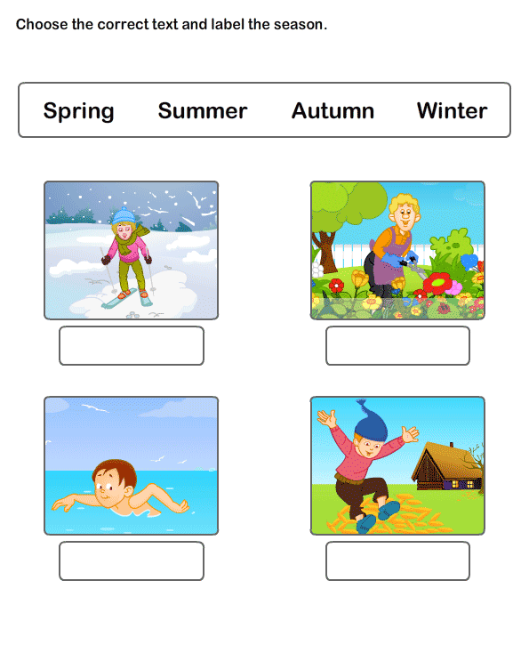 Seasons Worksheet For Kids