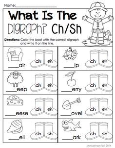 Ch And Sh Words Worksheets