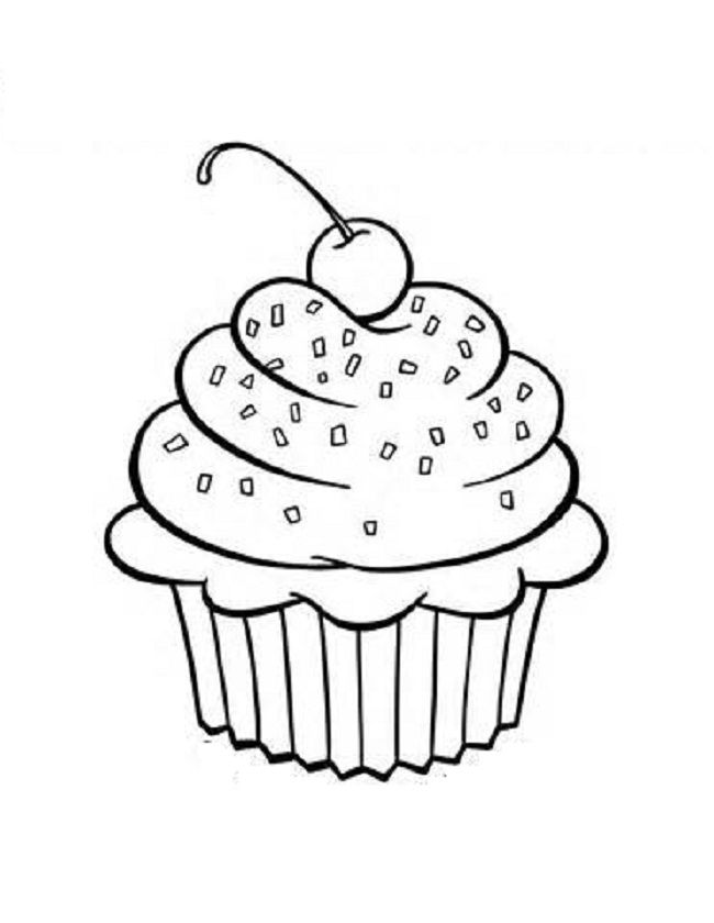 Cupcake Coloring Pages To Print Out