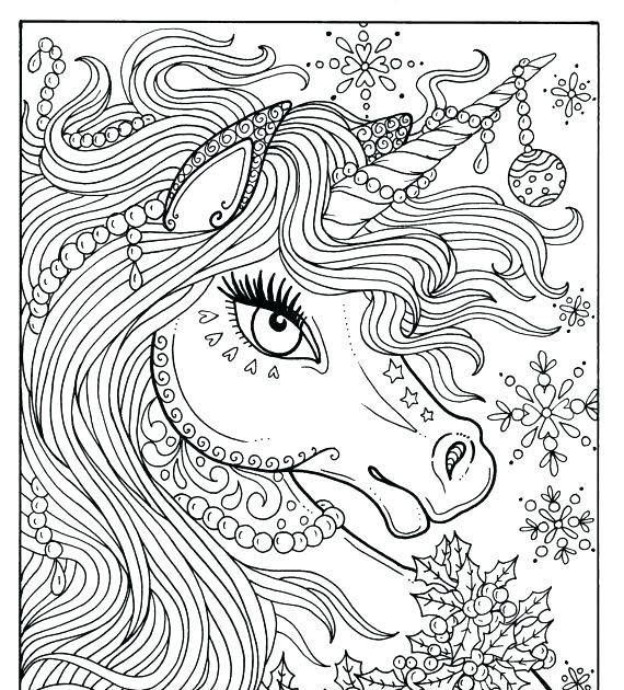 Unicorn Coloring Pages For Kids Hard